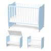 Lorelli Stars ringatható kiságy 60x120 - White / Baby Blue