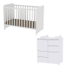  Lorelli Sweet Dream kiságy 60x120 + Cupboard pelenkázó komód - White