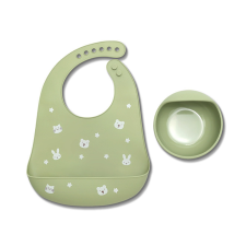 Lorelli Természetes szilikon 2 db-os étkészlet - Fresh Green babaétkészlet