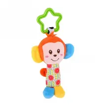 Lorelli Toys plüss csörgő - majom kreatív és készségfejlesztő