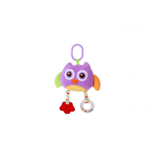 Lorelli Toys plüss játék tükörrel és rágókával - lila bagoly bébiplüss