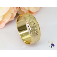  Lorin antiallergén széles metszett karikagyűrű-18K gyűrű