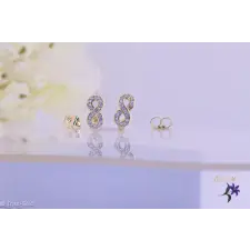  Lorka antiallergén végtelen jeles bedugós fülbevaló -14K fülbevaló