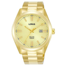  Lorus Solar férfi karóra, 42 mm, rozsdamentes acél, arany, WR100 karóra