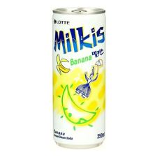 Lotte Milkis Banán ízű tejes szénsavas ital 250ml üdítő, ásványviz, gyümölcslé