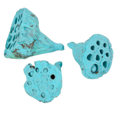 Lotus kicsi 4-6cm falfestékes aqua 12db-os dekorációs kellék