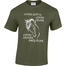  "Lovas szív és lovas lélek..." lovas póló ajándéktárgy