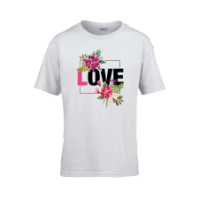 Love floral egyedi mintás gyerek póló gyerek póló