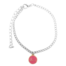 LOVE pink charmos ezüst színű karkötő karkötő