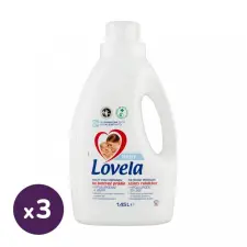 Lovela Baby hipoallergén folyékony mosószer színes ruhákhoz 3x1,45 liter (48 mosás) tisztító- és takarítószer, higiénia