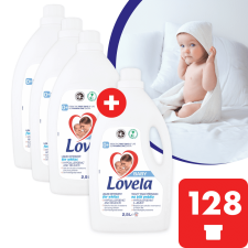 Lovela Lovela Baba folyékony mosószer fehér ruhákhoz 11,6 l / 128 mosási adag (3 + 1 ingyen) tisztító- és takarítószer, higiénia