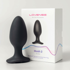 Lovense Hush 2 L - újratölthető kis anál vibrátor (57mm) - fekete anál