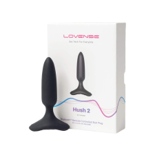 Lovense Hush 2 XS - akkus kis anál vibrátor (25mm) - fekete anál