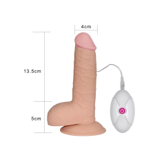 Lovetoy 7.5'' The Ultra Soft Dude - Vibrating Flesh - vibrátor vibrátorok