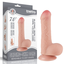 Lovetoy 7'' Sliding Skin Dual Layer Dong Flesh műpénisz, dildó