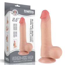 Lovetoy 8'' Sliding Skin Dual Layer Dong Flesh I műpénisz, dildó