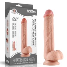Lovetoy 9.0'' Sliding Skin Dual Layer Dong Flesh műpénisz, dildó