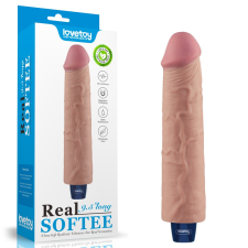 Lovetoy 9.5" REAL SOFTEE Rechargeable Vibrating Dildo(Flesh) vibrátorok