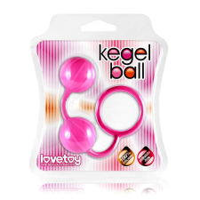 Lovetoy Kegel Ball - szilikon, vízálló gésagolyó - 17 cm (rózsaszín-kék) kéjgolyó