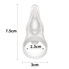 Lovetoy Power Clit Silicone Cockring White péniszgyűrű