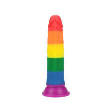 Lovetoy Prider - élethű dildó - 19cm (szivárvány) műpénisz, dildó