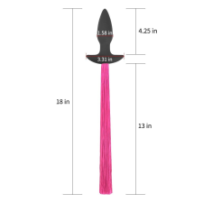 Lovetoy Silicone Anal Plug with Pony Tail Red anál