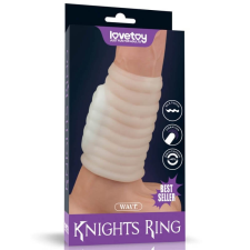 Lovetoy Vibrating Spiral Knights Ring (White) IV - vízálló, vibrációs péniszgyűrű (fehér) péniszgyűrű