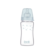 Lovi DiamondGlass Üvegből készült cumisüveg 250 ml (3h+) - Botanic cumisüveg