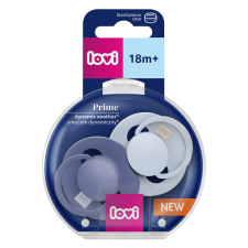 Lovi Dinamikus szilikon cumi Prime 18hó 2db (babakék-kék) cumi