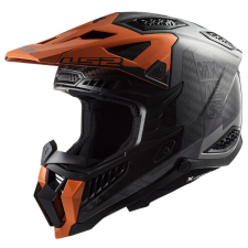 LS2 MX703 C X-Force Victory motocross bukósisak fekete-titán-narancssárga bukósisak
