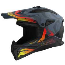 LS2 MX708 Fast II Wash motocross bukósisak sötét szürke bukósisak