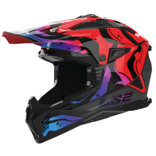 LS2 MX708 Fast II Wash motocross bukósisak vörös bukósisak