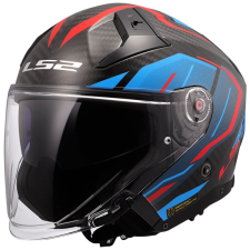 LS2 OF603 Infinity II C Urus nyitott motoros bukósisak kék-piros bukósisak