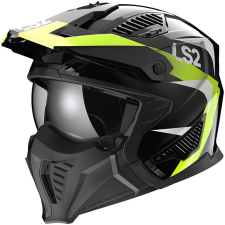 LS2 OF606 Drifter Triality motoros bukósisak fekete-fluo sárga bukósisak