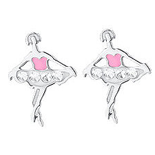 LUCA BARRA Acél lány fülbevaló, balerinák fülbevaló