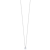 LUCA BARRA Steel Light Point Necklace With White Crystal