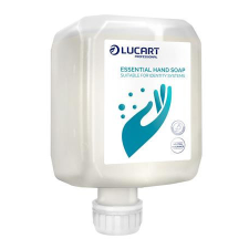 LUCART Habszappan, utántöltő, 6x0,8 l, LUCART "IDENTITY Essential", fehér tisztító- és takarítószer, higiénia