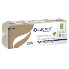 Lucart Professional Lucart EcoNatural 10 tekercses toalettpapír, 2 rétegű, 19,8m higiéniai papíráru
