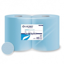 LUCART Strong Blue 3.500 ipari törlőkendő, 3 rétegű, 500 lap, 2 tekercs/zsugor, 56 zsugor/raklap tisztító- és takarítószer, higiénia