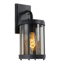 Lucide Makkum fekete-átlátszó kültéri fali lámpa (LUC-29826/01/30) E27 1 izzós IP23 kültéri világítás