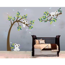 Luckkyy falmatrica szett, koala minta, vinyl, többszínű, 203 x 284 cm gyerekszoba dekoráció