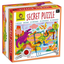 Ludattica Secret Puzzle s lupou, Dinosauři, 24 dílků puzzle, kirakós