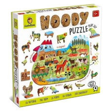 Ludattica Woody Farm fa puzzle, 48 darabos puzzle, kirakós