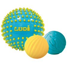 LUDI - 3 darabos szenzoros labdakészlet - kék készségfejlesztő