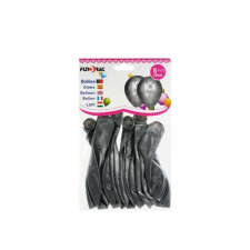  Lufi ezüst színű 30 cm, 8 db/csomag party kellék