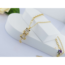  Lujzi antiallergén cicás medálos nyaklánc-14K nyaklánc