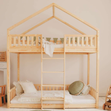 Luloo Natúr Montessori Emeletes Ágy (90x190 Cm) gyermekágy