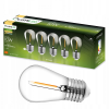 LUMILED 5 CSOMAGOS LED izzó E27 ST14 1W = 10W 2700K meleg 100lm izzószál a LUMILED Garlandhoz