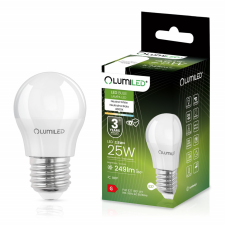 LUMILED Żarówka LED E27 P40 2,5W = 25W 249lm 4000K Neutralna 180° LUMILED izzó