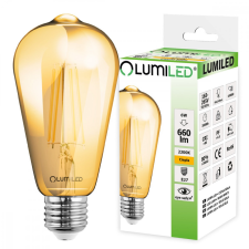 LUMILED E27 ST64 LED izzó 6W = 50W 660lm 2200K 360° LUMILED izzószál izzó